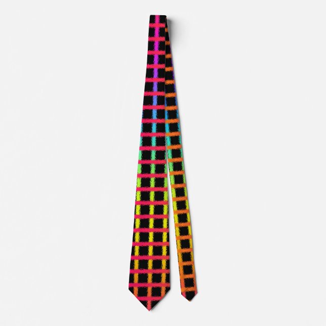 Cravate Sunset Colorful Lines Crazy Fun Tie (Devant)