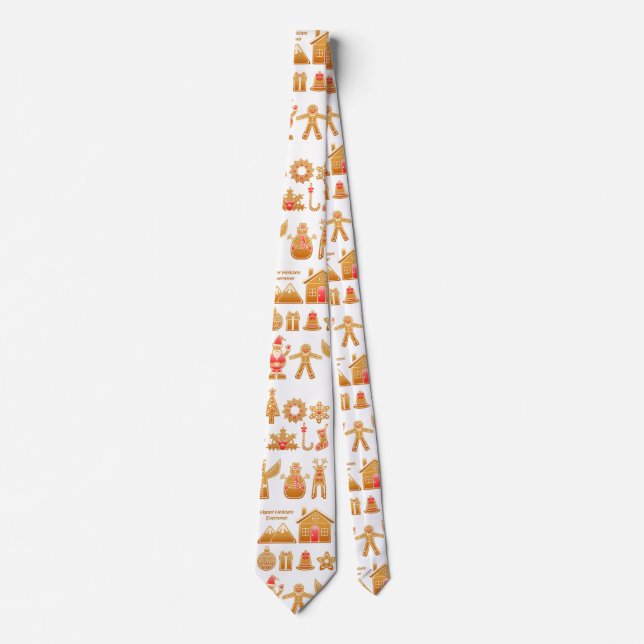Cravate Sweet Christmas Gingerbread Design (Devant)