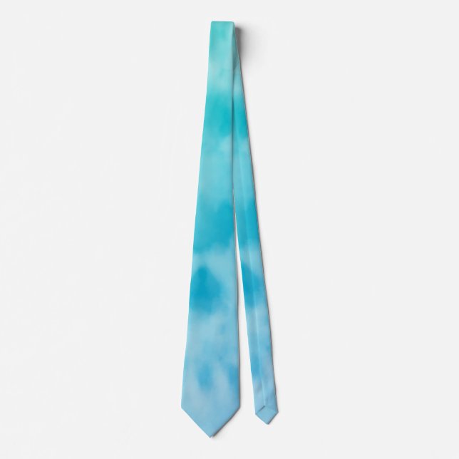 Cravate *~* Swirl Blue  Retro Psychodelic Tie Dye Hipster (Devant)