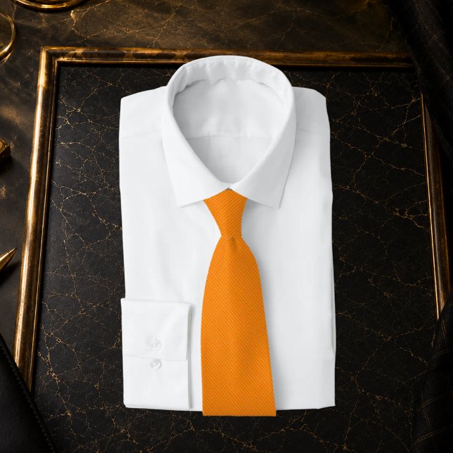 Cravate SYLAS – Écharpe moderne orange vif (Créateur téléchargé)