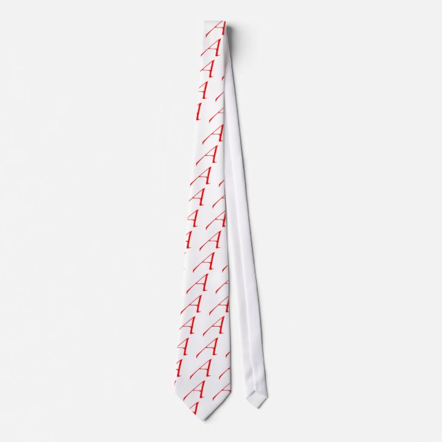 Cravate Symbole athée (rouge A) (Devant)