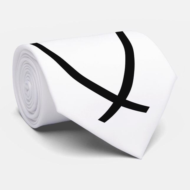 Cravate Symbole Christian Fish (Ichthys) (Roulé)