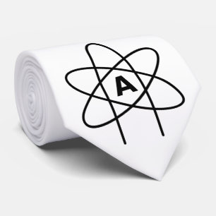 Cravate Symbole de l'athéisme (Emblème d'Atom)
