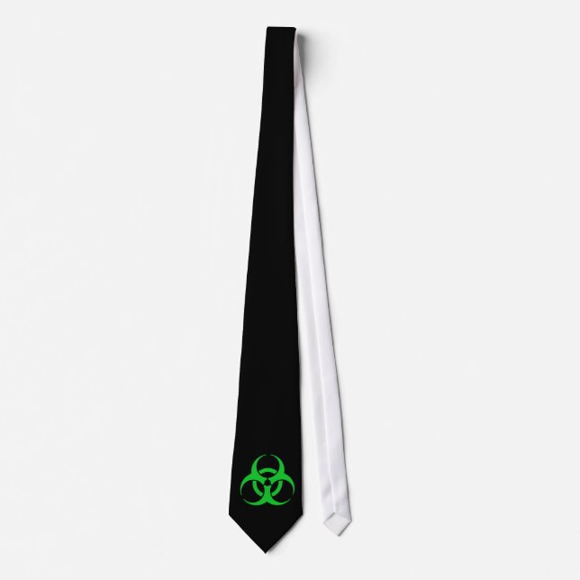 Cravate Symbole de risque biologique vert (Devant)