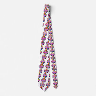 Cravate Symbole double Infinité Coeur brillant coloré