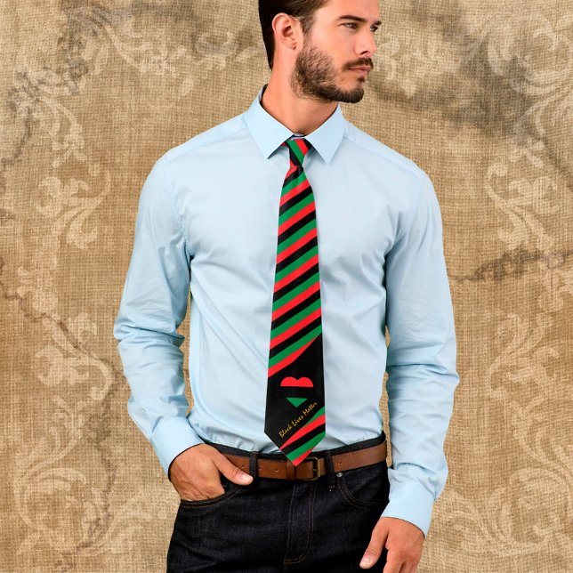 Cravate Symbole du drapeau panafricain Kwanzaa (Créateur téléchargé)