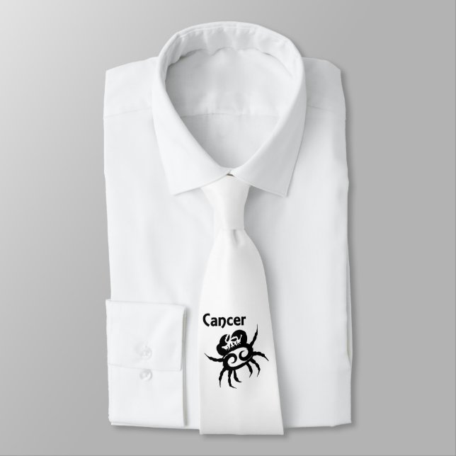 Cravate Symbole et signe du zodiaque Cancer (Attaché)