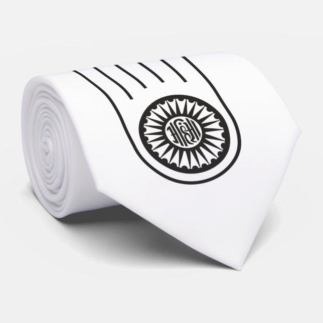 Cravate Symbole jaïn d'Ahimsa (Main de non-violence) (Roulé)