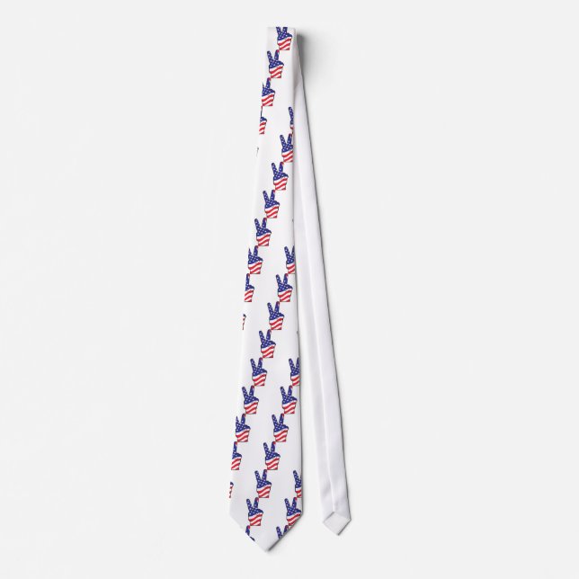 Cravate SYMBOLE Patriotique DE LA PAIX (Devant)