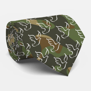Cravate Symbole PEACE DOVE - Camouflage vert
