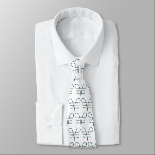 Cravate Symbole Zodiac Aries Citation amusante Texte bleu