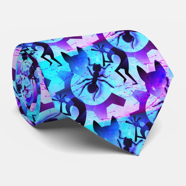 Cravate Symboles de la grotte antique dans l'art surréalis (Roulé)