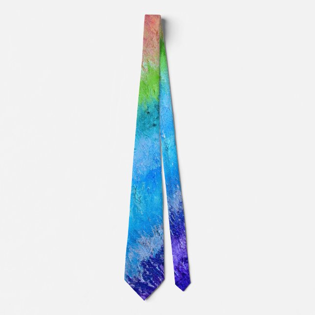 Cravate Tableau à l'huile "Panneau Palette Peintre" (Devant)