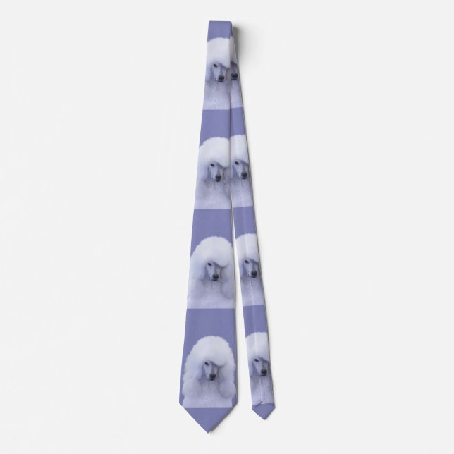Cravate Tableau blanc standard de caniche - Art original d (Devant)