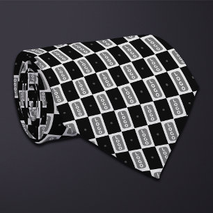Cravate Tableau de contrôle du logo noir (grand rectangle)