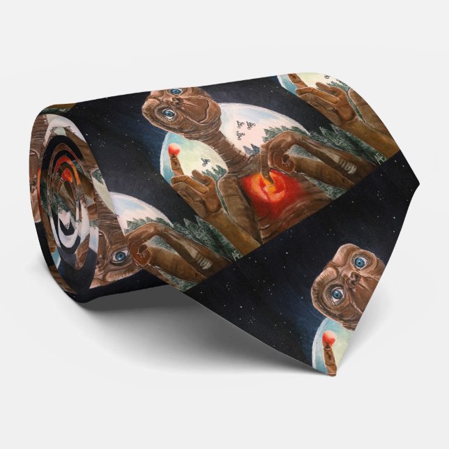 Cravate Tableau de portrait Alien par Alfred Fox (Roulé)