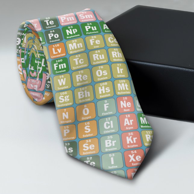 Cravate Tableau périodique des éléments Motif (Periodic Table Pattern Tie)