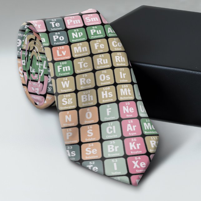 Cravate Tableau périodique des éléments Motif (Periodic Table Pattern Tie)