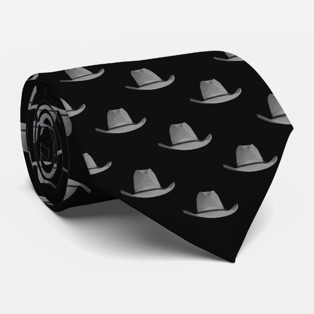 Cravate Tablier de cow-boy de rodéo occidental gris (Roulé)