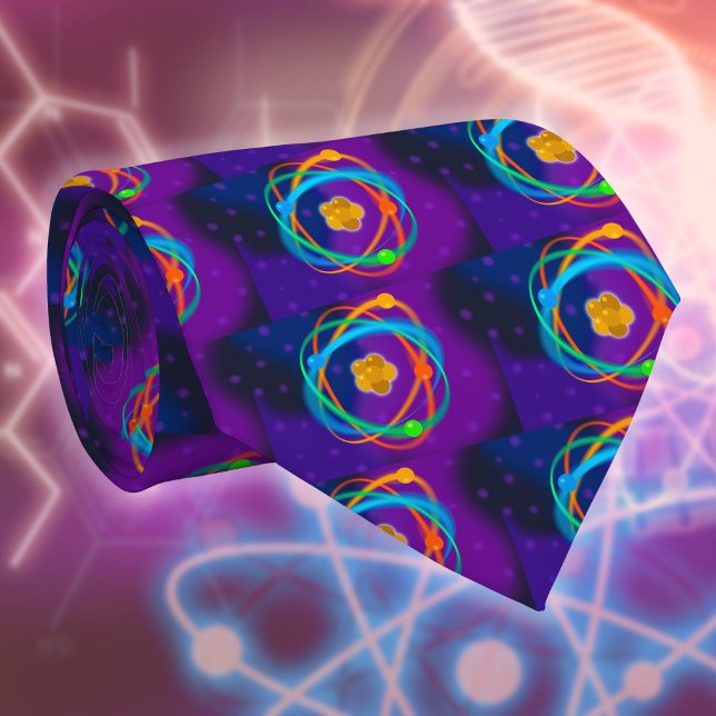 Cravate Taches de structure atomique Motif scientifique (Atomic Structure Spots Science Pattern Neck Tie)