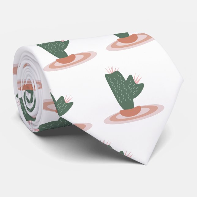 Cravate Tall Green Plant on Rug Desert Cactus  (Roulé)