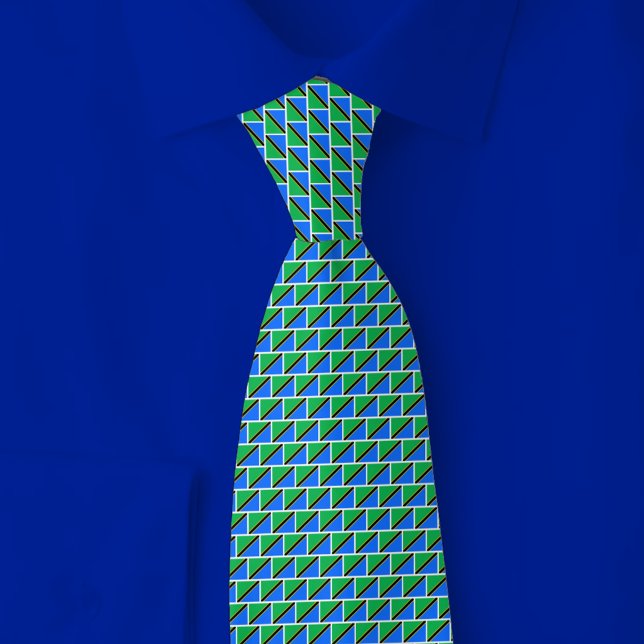 Cravate Tanzania Flag Brick Pattern (Créateur téléchargé)