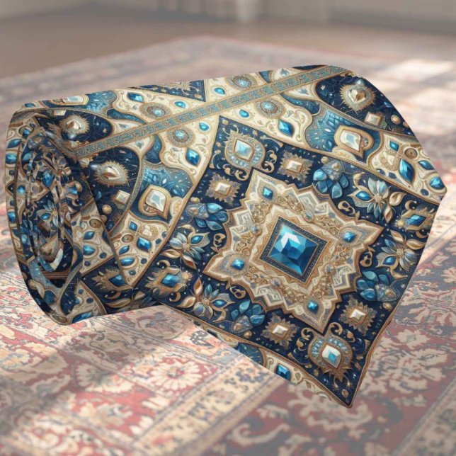 Cravate Tapis Designer Persan de Luxe | Faux Col de Soie (Créateur téléchargé)