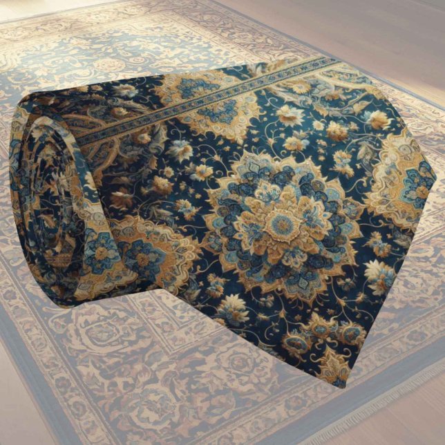 Cravate Tapis Designer Persan de Luxe | Faux Col de Soie (Créateur téléchargé)