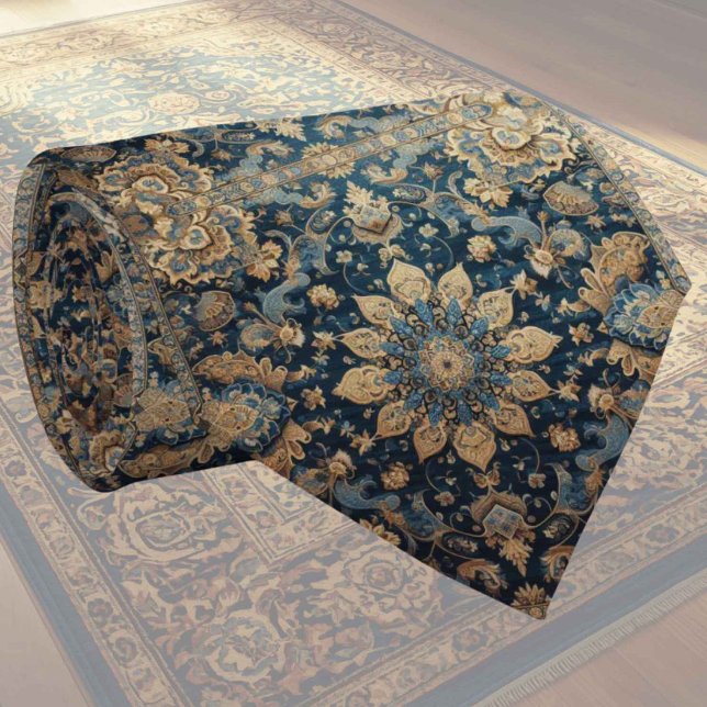 Cravate Tapis Designer Persan de Luxe | Faux Col de Soie (Créateur téléchargé)