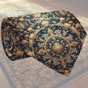 Cravate Tapis Designer Persan de Luxe Faux Col de Soie