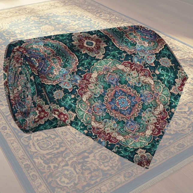 Cravate Tapis Designer Persan de Luxe | Foulard en faux so (Créateur téléchargé)