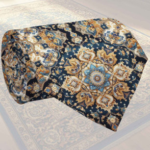 Cravate Tapis Designer Persan de Luxe Foulard en Faux So