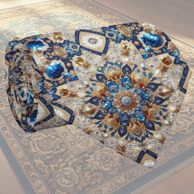 Cravate Tapis Designer Persan de Luxe | Foulard en Faux So (Créateur téléchargé)