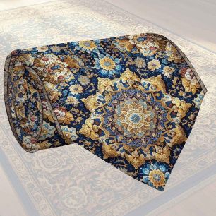 Cravate Tapis Designer Persan de Luxe Foulard en Soie Sy