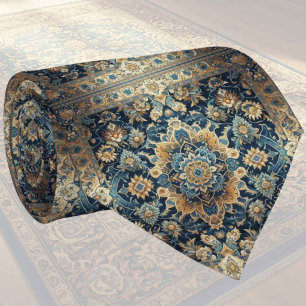 Cravate Tapis Designer Persan de Luxe Foulard en Soie Sy
