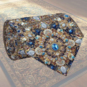 Cravate Tapis Designer Persan Luxueux Faux Col Noué en S