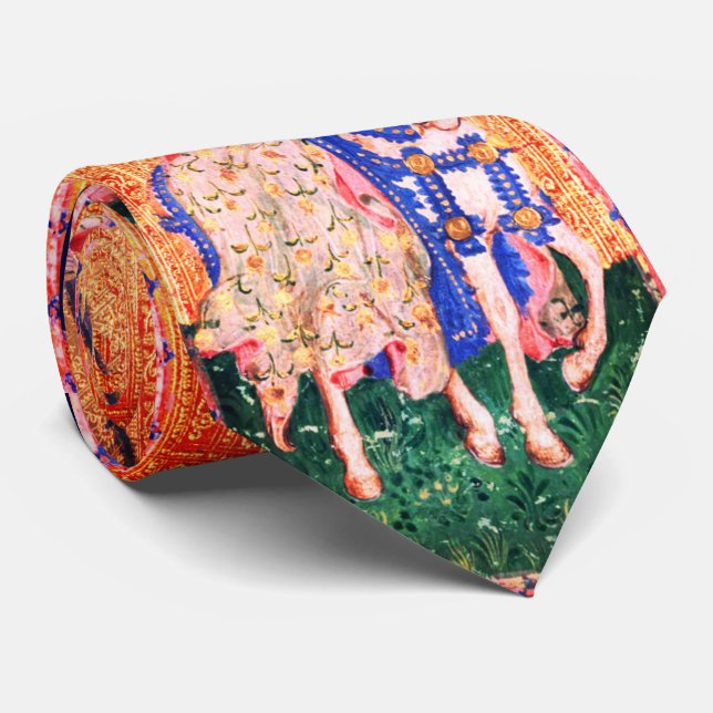 CRAVATE TAROTS DE RENAISSANCE ANTIQUE / FEMME DES ÉPÈRES (Roulé)