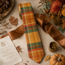 Tartan à carreaux de la récolte d'automne chaud