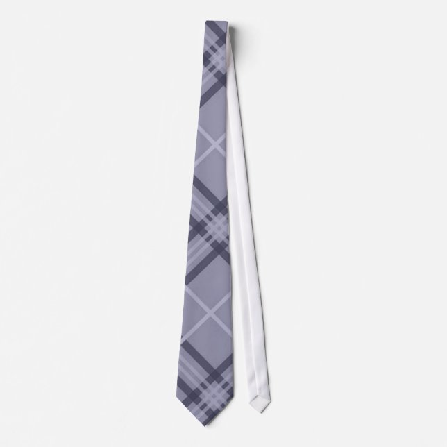 Cravate Tartan à teintes bleues (Devant)