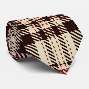 Cravate Tartan Brown