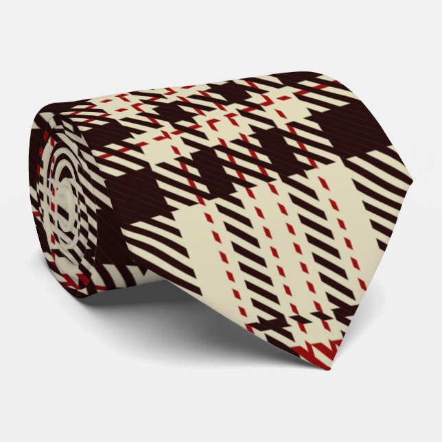 Cravate Tartan Brown (Roulé)