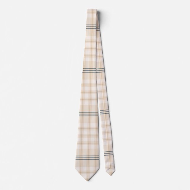 Cravate Tartan Brown clair (Devant)
