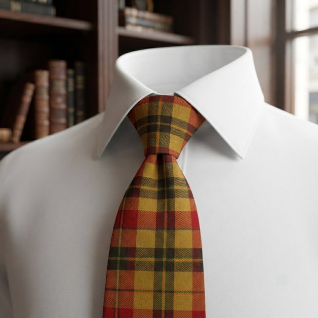 Cravate Tartan Carreaux Rouge et Or (Créateur téléchargé)