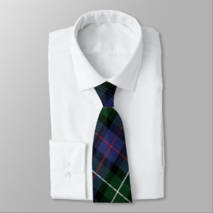 Cravate Tartan Clan MacKenzie Violet Noir Carreaux