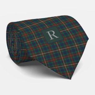Cravate Tartan de chasse Fraser Plaid Clan écossais Monogr