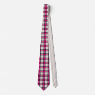 Cravate Tartan Fuchsia