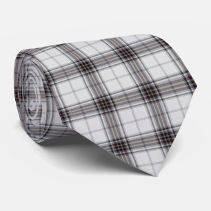 Cravate Tartan rouge foncé blanc
