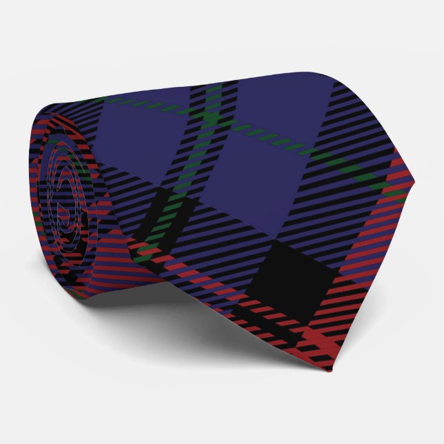 Cravate Tartan rustique élégant à plaqué classique (Roulé)