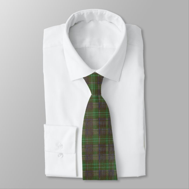 Cravate Tartan Vert Forêt Cabine (Attaché)
