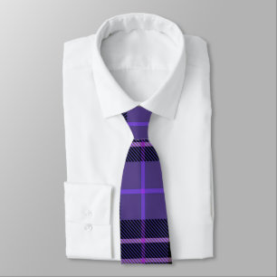 Cravate Tartan violet